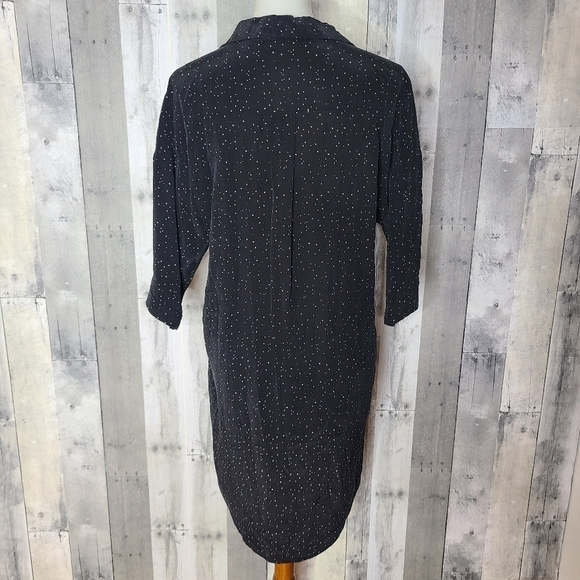 Whistles Small V Neck Cupro Polka Dot Shirt Dress - Picture 3 of 9